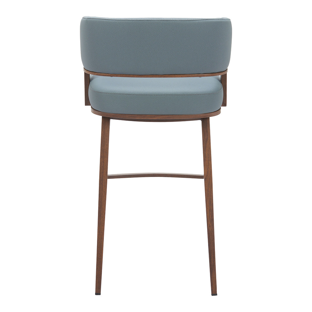 Banco Alto para Pub - ZUO POISE - Varios Colores - Asiento y Respaldo Tapizados en Piel Sintética