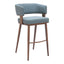 Banco Alto para Pub - ZUO POISE - Varios Colores - Asiento y Respaldo Tapizados en Piel Sintética