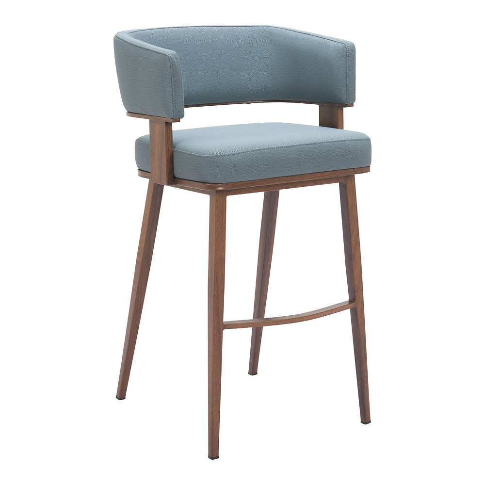 Banco Alto para Pub - ZUO POISE - Varios Colores - Asiento y Respaldo Tapizados en Piel Sintética