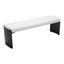 Banca para Comedor de Empresa 2 Plazas - ZUO MUR - Varios Colores - Asiento y Respaldo Tapizados en Piel Sintética - Blanco