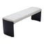 Banca para Comedor de Empresa 2 Plazas - ZUO MUR - Varios Colores - Asiento y Respaldo Tapizados en Piel Sintética - Blanco