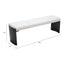 Banca para Comedor de Empresa 2 Plazas - ZUO MUR - Varios Colores - Asiento y Respaldo Tapizados en Piel Sintética - Blanco