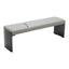 Banca para Comedor de Empresa 2 Plazas - ZUO MUR - Varios Colores - Asiento y Respaldo Tapizados en Piel Sintética - Gris
