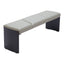 Banca para Comedor de Empresa 2 Plazas - ZUO MUR - Varios Colores - Asiento y Respaldo Tapizados en Piel Sintética - Gris