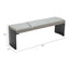 Banca para Comedor de Empresa 2 Plazas - ZUO MUR - Varios Colores - Asiento y Respaldo Tapizados en Piel Sintética - Gris