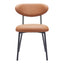Silla Comercial para Salón de Eventos - ZUO RORUN - Café - Asiento y Respaldo Tapizados en Piel Sintética