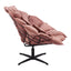 Sillón Ocasional para Coworking - ZUO KIPAS - Rosa - Asiento y Respaldo Tapizados en Tela Tipo Terciopelo