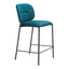 Banco Mostrador para Barra de Hotel - ZUO PLAT - Varios Colores - Asiento y Respaldo Tapizados en Tela Tipo Terciopelo - Verde