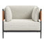 Sillón con Descansabrazos para Boutique - ZUO STIRBE - Gris - Asiento y Respaldo Tapizados en Piel Sintética