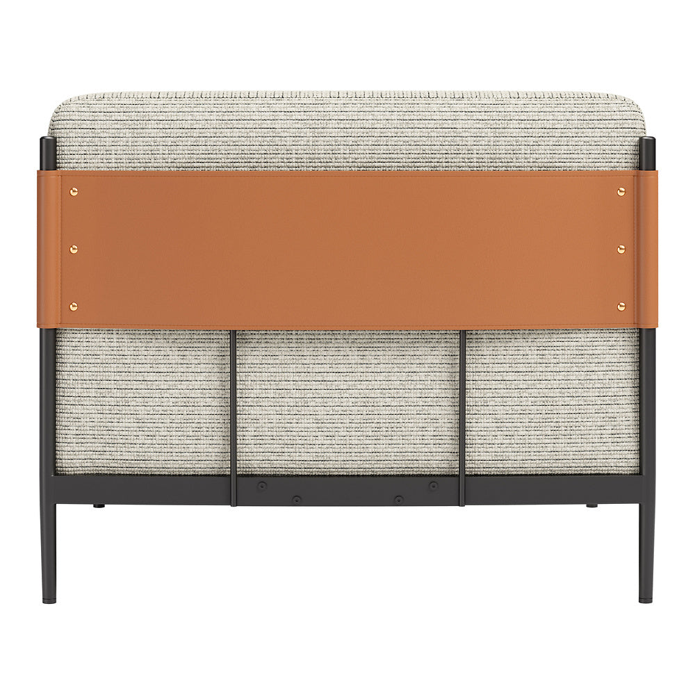 Sillón con Descansabrazos para Boutique - ZUO STIRBE - Gris - Asiento y Respaldo Tapizados en Piel Sintética