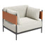 Sillón con Descansabrazos para Boutique - ZUO STIRBE - Gris - Asiento y Respaldo Tapizados en Piel Sintética