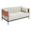 Love Seat para Salón de Belleza 2 Plazas - ZUO STIRBE - Gris - Asiento y Respaldo Tapizados en Piel Sintética