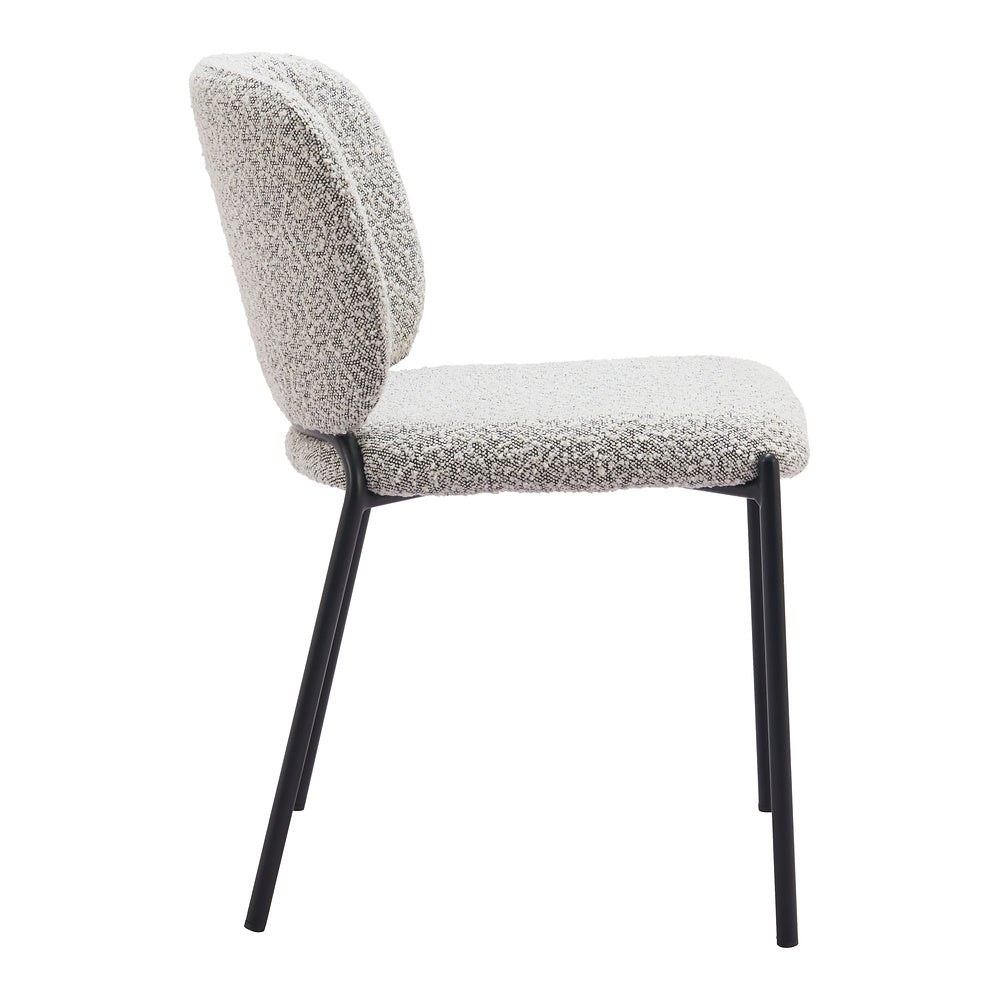 Silla Comercial para Desayunador - ZUO PLAT - Gris - Asiento y Respaldo Tapizados en Tejido Texturizado