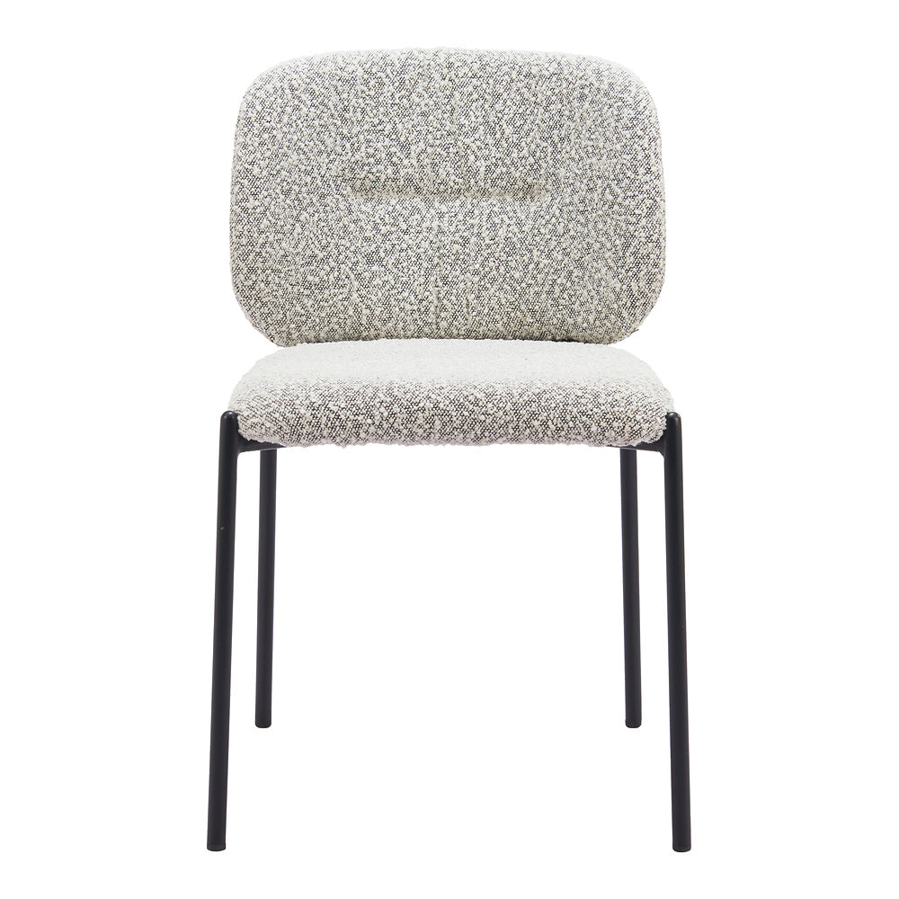 Silla Comercial para Desayunador - ZUO PLAT - Gris - Asiento y Respaldo Tapizados en Tejido Texturizado