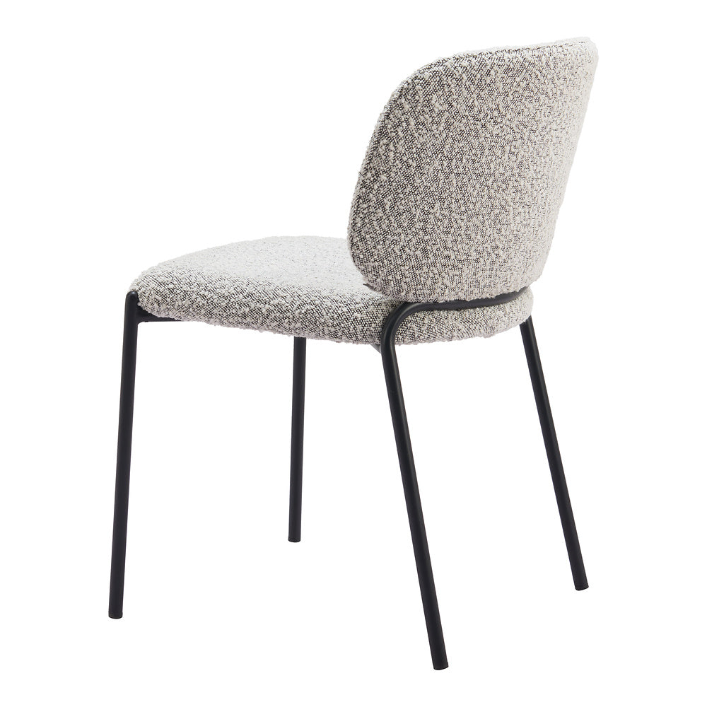 Silla Comercial para Desayunador - ZUO PLAT - Gris - Asiento y Respaldo Tapizados en Tejido Texturizado