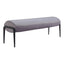 Banca para Vestidor 2 Plazas - ZUO GLATT - Varios Colores - Asiento y Respaldo Tapizados en Tela Tipo Terciopelo - Gris