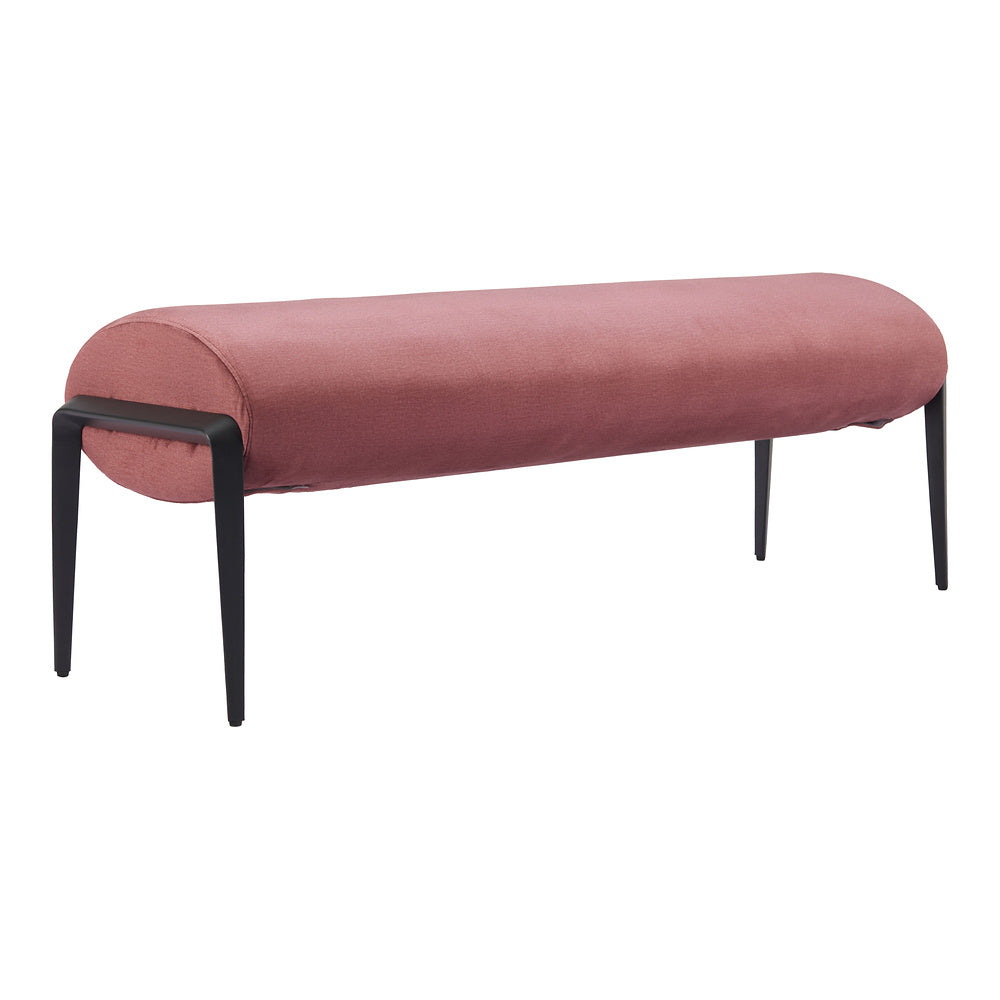 Banca para Vestidor 2 Plazas - ZUO GLATT - Varios Colores - Asiento y Respaldo Tapizados en Tela Tipo Terciopelo - Café
