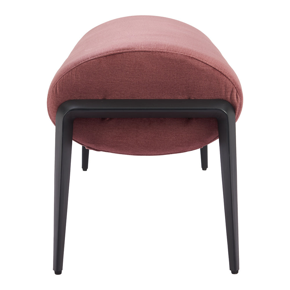 Banca para Vestidor 2 Plazas - ZUO GLATT - Varios Colores - Asiento y Respaldo Tapizados en Tela Tipo Terciopelo - Café