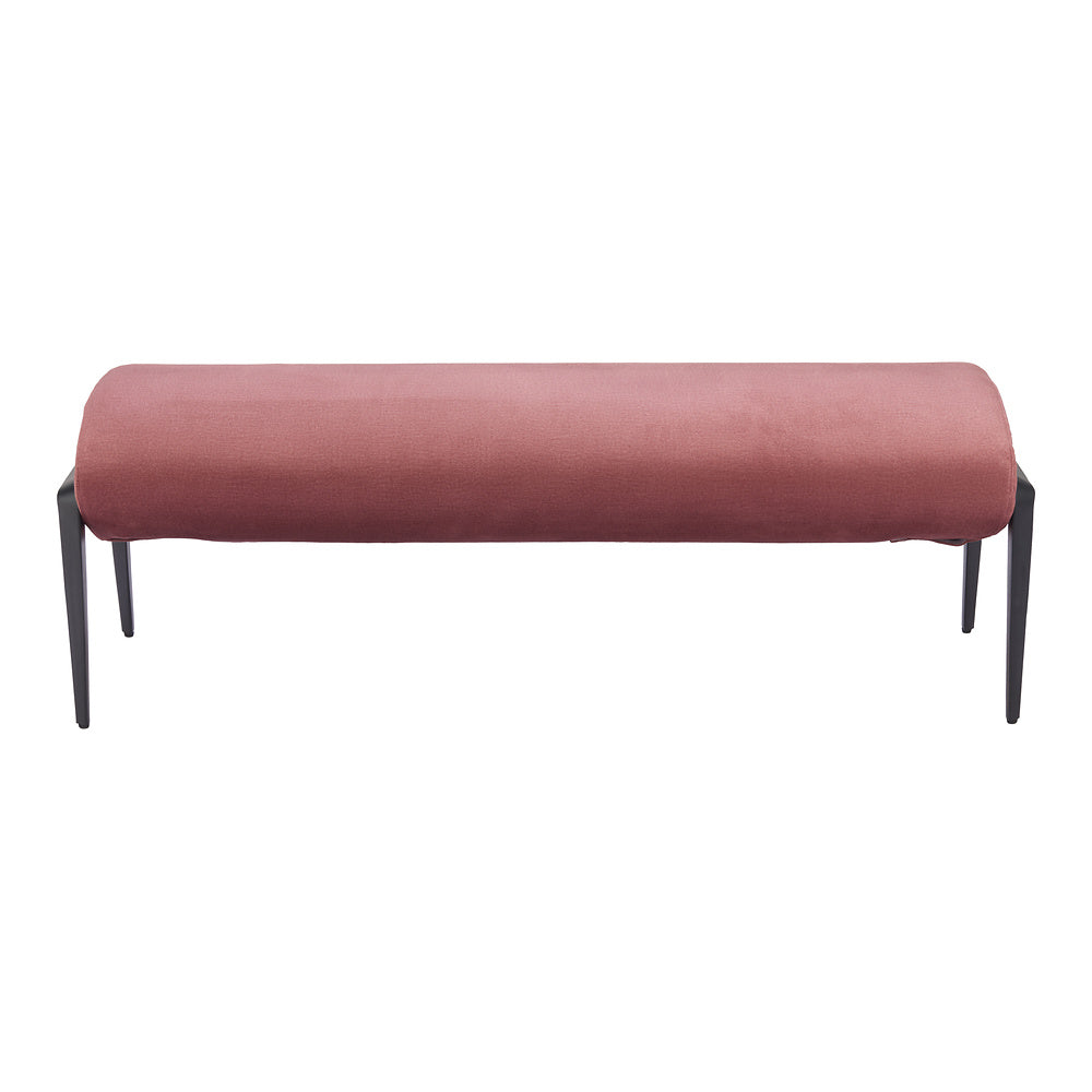 Banca para Vestidor 2 Plazas - ZUO GLATT - Varios Colores - Asiento y Respaldo Tapizados en Tela Tipo Terciopelo - Café