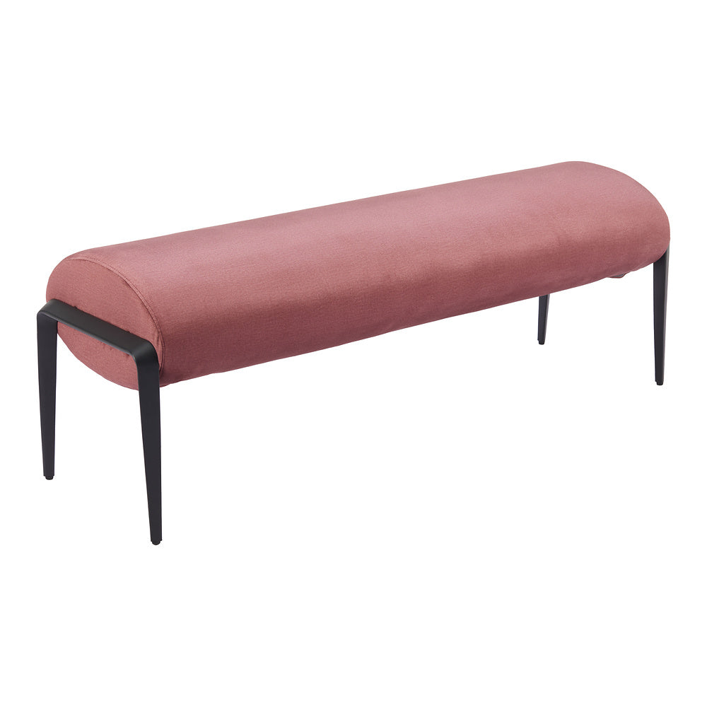 Banca para Vestidor 2 Plazas - ZUO GLATT - Varios Colores - Asiento y Respaldo Tapizados en Tela Tipo Terciopelo - Café