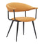 Silla Comercial para Bistró - ZUO SIMA - Café - Asiento y Respaldo Tapizados en Piel Sintética