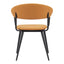 Silla Comercial para Bistró - ZUO SIMA - Café - Asiento y Respaldo Tapizados en Piel Sintética