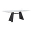 Mesa de Comedor para Bistró - ZUO INKY - Blanco - Cubierta de Piedra Sinterizada Símil Mármol y Estructura de Acero con Recubrimiento en Polvo