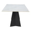 Mesa de Comedor para Bistró - ZUO INKY - Blanco - Cubierta de Piedra Sinterizada Símil Mármol y Estructura de Acero con Recubrimiento en Polvo