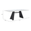 Mesa de Comedor para Bistró - ZUO INKY - Blanco - Cubierta de Piedra Sinterizada Símil Mármol y Estructura de Acero con Recubrimiento en Polvo