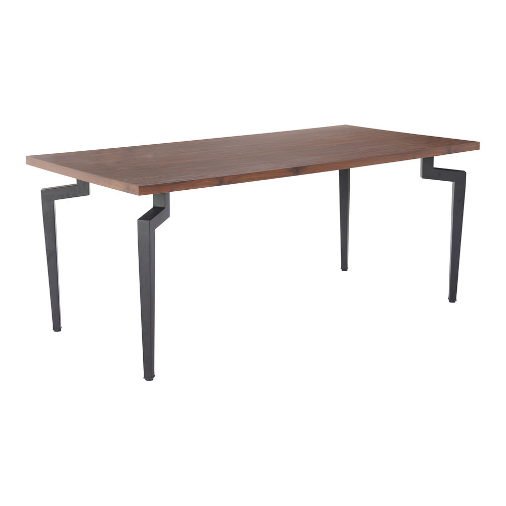 Mesa de Comedor para Desayunador - ZUO KANI - Nogal - Cubierta de MDF Símil Madera y Estructura de Acero con Recubrimiento en Polvo