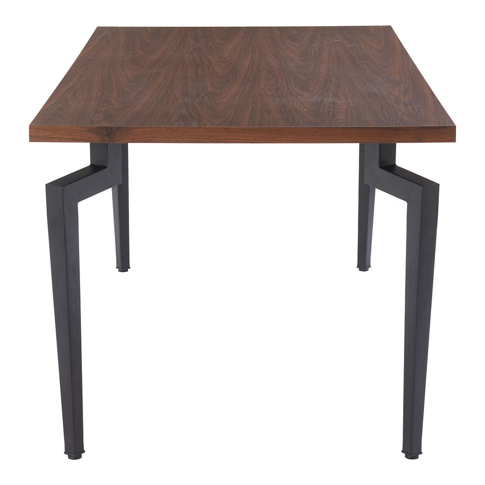 Mesa de Comedor para Desayunador - ZUO KANI - Nogal - Cubierta de MDF Símil Madera y Estructura de Acero con Recubrimiento en Polvo