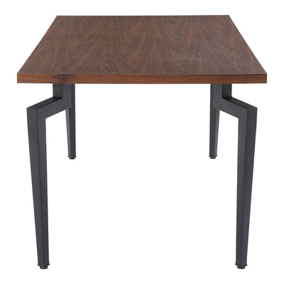Mesa de Comedor para Desayunador - ZUO KANI - Nogal - Cubierta de MDF Símil Madera y Estructura de Acero con Recubrimiento en Polvo