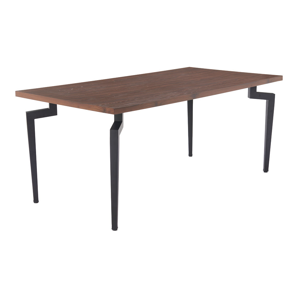 Mesa de Comedor para Desayunador - ZUO KANI - Nogal - Cubierta de MDF Símil Madera y Estructura de Acero con Recubrimiento en Polvo