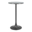 Mesa Alta para Bar - ZUO BITE - Varios Colores - Cubierta de MDF Símil Terrazo y Estructura de Acero con Recubrimiento en Polvo - Gris y Negro
