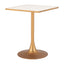 Mesa Bistró para Food Court - ZUO SPOT - Varios Colores - Cubierta de MDF Símil Terrazo y Estructura de Acero con Recubrimiento en Polvo - Beige y Dorado