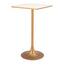 Mesa Alta para Bar - ZUO SPOT - Varios Colores - Cubierta de MDF Símil Terrazo y Estructura de Acero con Recubrimiento en Polvo - Beige y Dorado