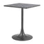 Mesa Bistró para Food Court - ZUO SPOT - Varios Colores - Cubierta de MDF Símil Terrazo y Estructura de Acero con Recubrimiento en Polvo - Negro