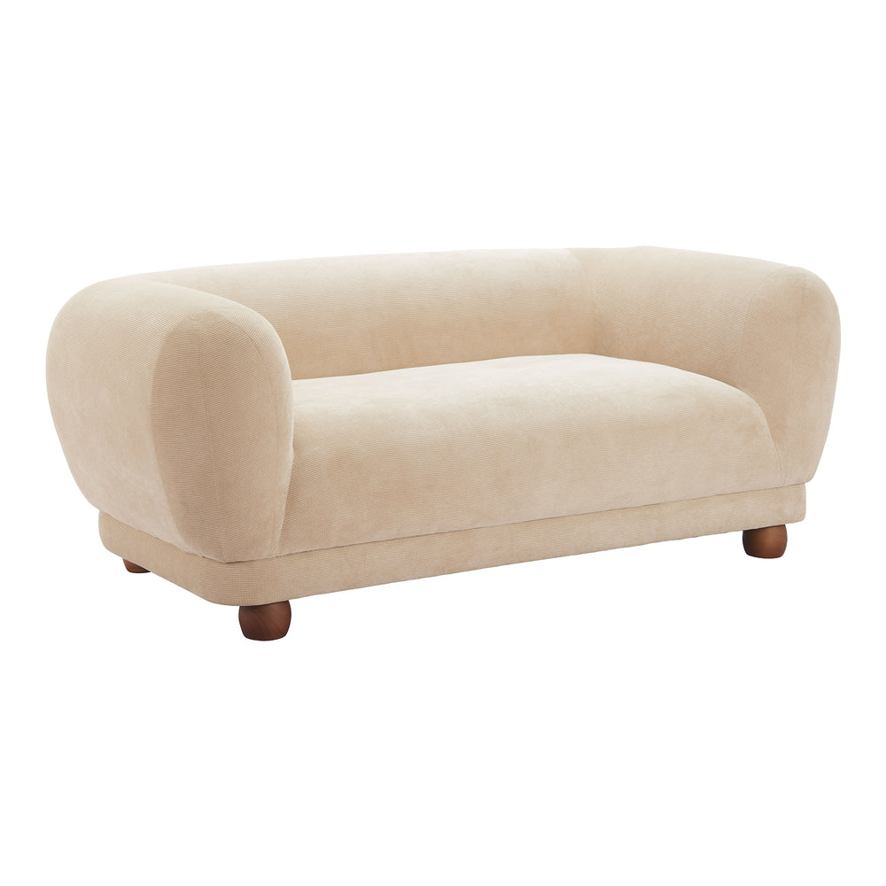Love Seat para Recepción 2 Plazas - ZUO BOET - Taupe - Asiento y Respaldo Tapizados en Pana