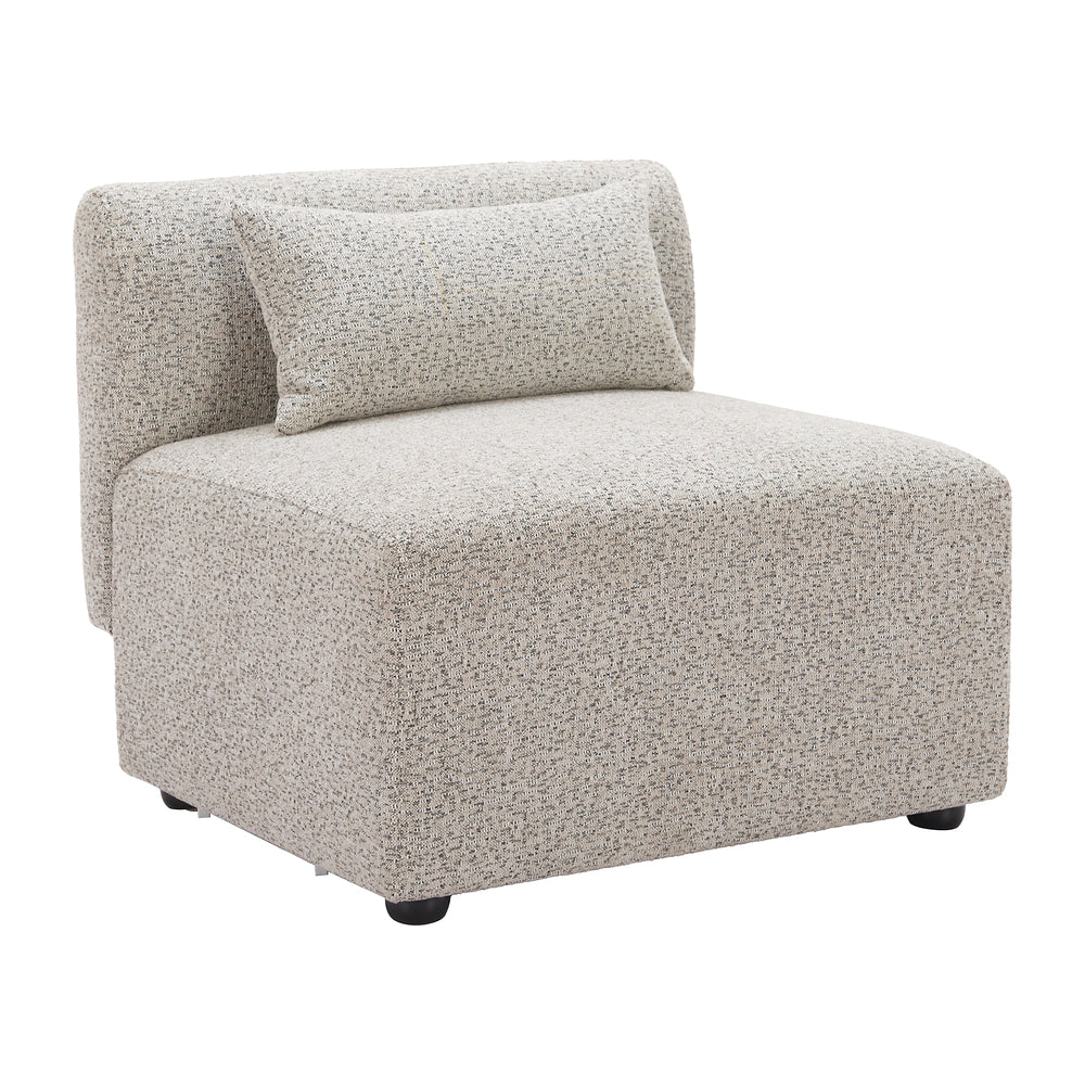 Silla Comercial para Bistró - ZUO SIMU MIDDLE - Greige Duna - Asiento y Respaldo Tapizados en Tejido Texturizado