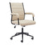 Silla de Oficina Secretarial para Coworking - ZUO AUCTION - Varios Colores - Asiento y Respaldo Tapizados en Piel Sintética - Beige