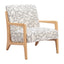 Sillón Ocasional para Área de Descanso - ZUO RUNA - Varios Colores - Asiento y Respaldo Tapizados en Tela Estampada - Beige y Natural