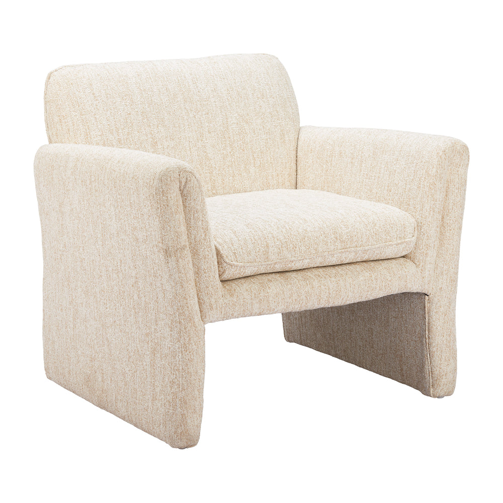 Sillón Ocasional para Recepción - ZUO DOBRA - Beige Avena - Asiento y Respaldo Tapizados en Tejido Texturizado