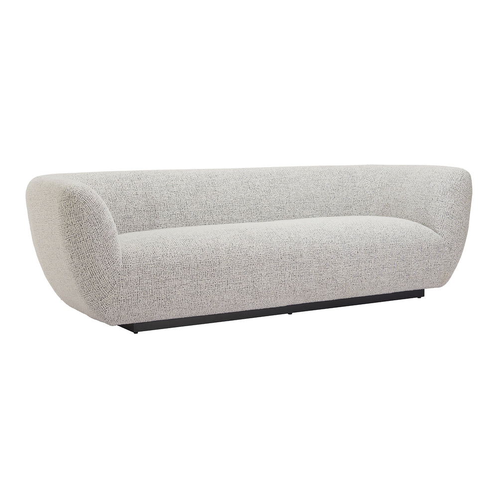 Sofá para Boutique 3 Plazas - ZUO ZAMBET - Gris Peltre - Asiento y Respaldo Tapizados en Tejido Texturizado