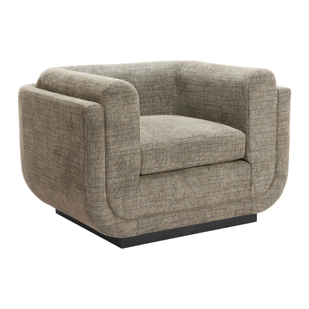Sillón Ocasional para Salón de Belleza - ZUO SERENEU - Verde Tweed - Asiento y Respaldo Tapizados