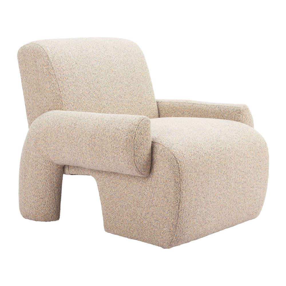 Sillón Ocasional para Spa - ZUO RURA - Beige Jaspeado - Asiento y Respaldo Tapizados en Tejido Texturizado
