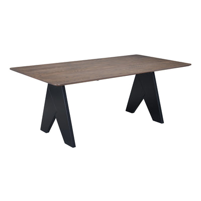Mesa de Comedor para Food Court - ZUO LISSE RECTANGULAR - Espresso - Estructura y Cubierta en Madera de Hule