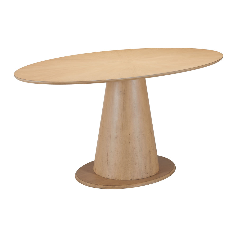 Mesa de Comedor para Bistró - ZUO DISQUE - Natural - Estructura y Cubierta en Madera de Hule