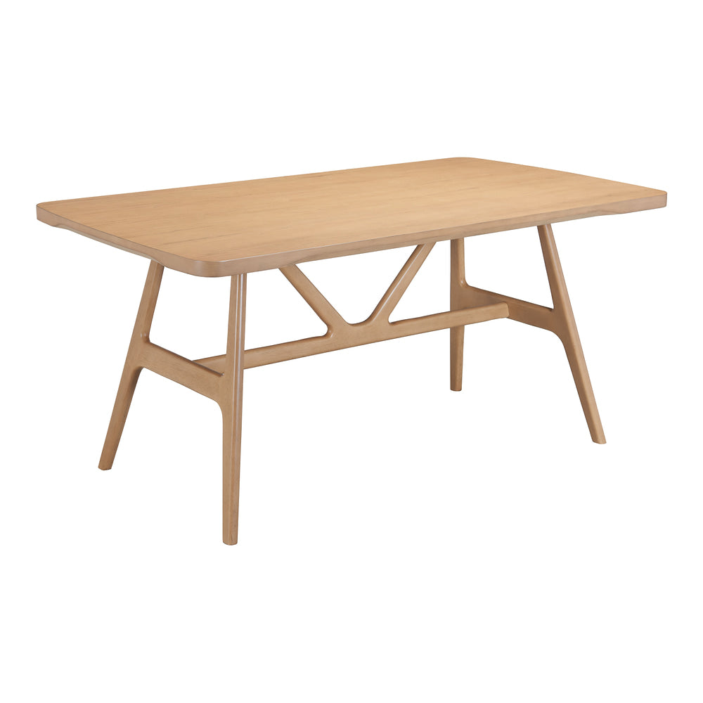 Mesa de Comedor para Bistró - ZUO ROVINA - Natural - Estructura y Cubierta en Madera de Hule