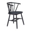 Silla Comercial para Bistró - ZUO STENGER - Varios Colores - Asiento y Estructura en Madera de Hule Pintada - Negro