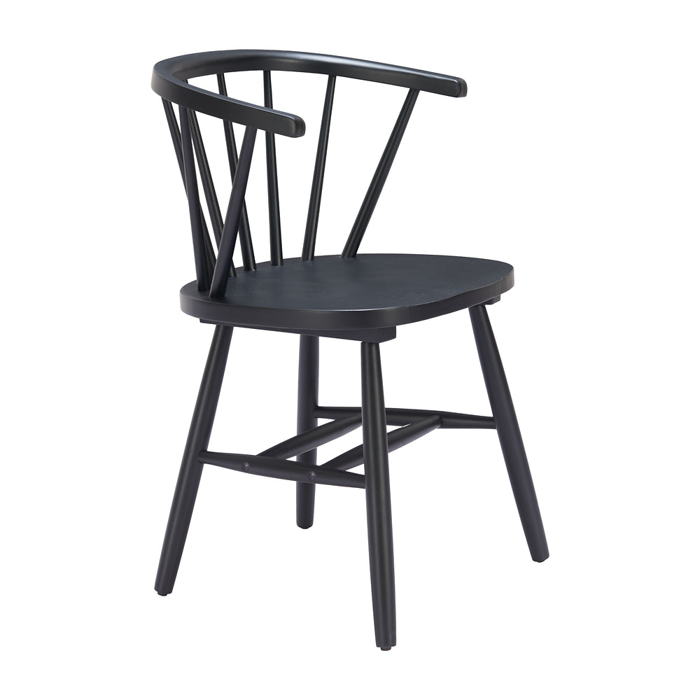 Silla Comercial para Bistró - ZUO STENGER - Varios Colores - Asiento y Estructura en Madera de Hule Pintada - Negro